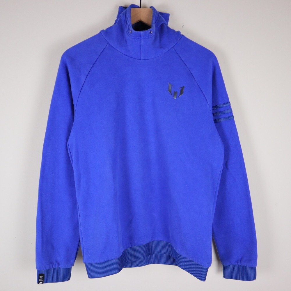 Adidas Lionel Messi Logo Sample Hoodie Soccer Futbol Size M/L‎ 20.5x26.5